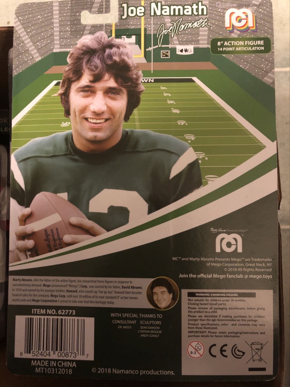 Joe Namath - Mego Corp (Legends) action figure collectible [Barcode 852404008737] - Main Image 2