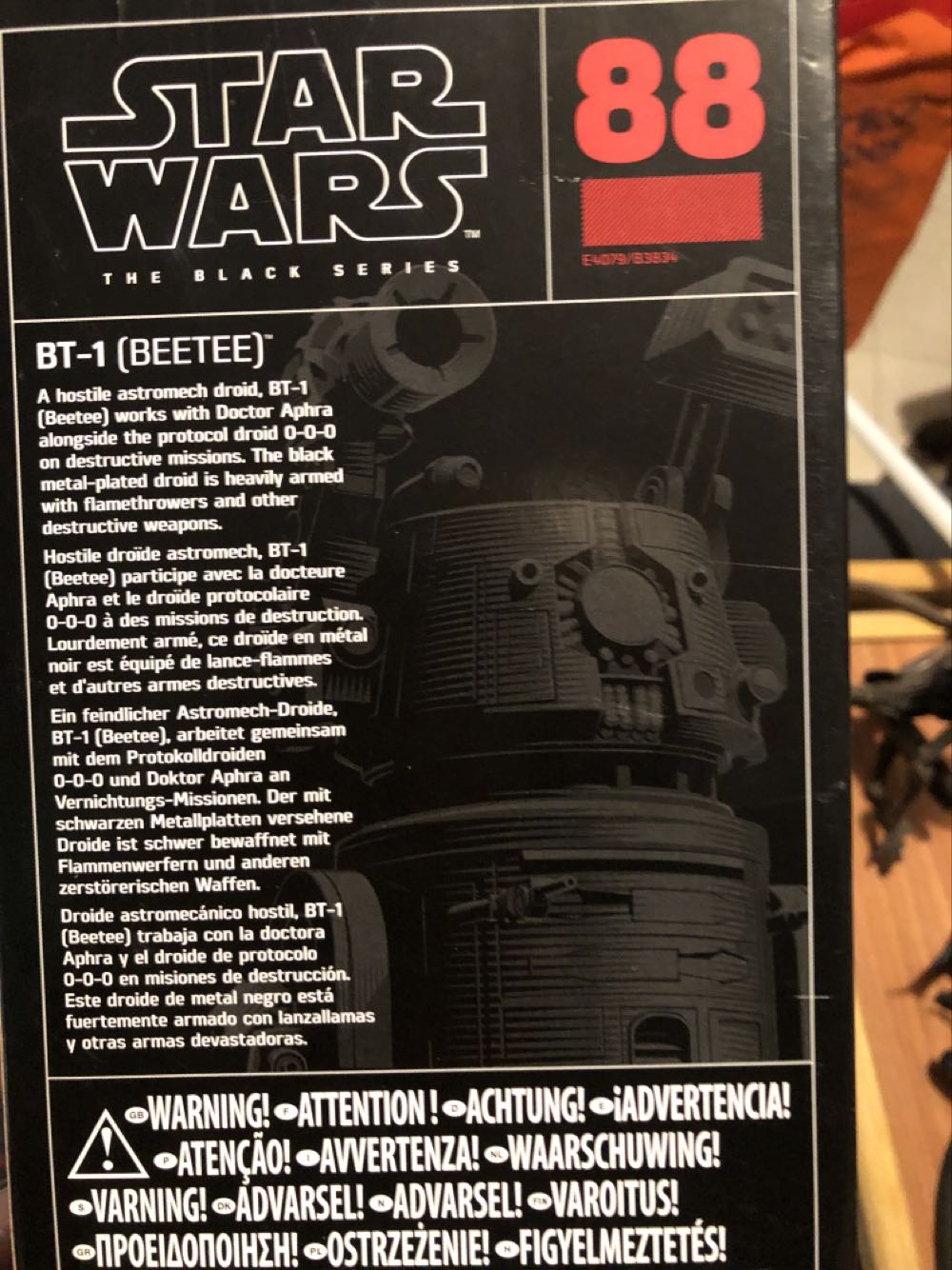 BT-1 (BEETEE) - Hasbro (Star Wars The Black Series) action figure collectible [Barcode 5010993579853] - Main Image 2