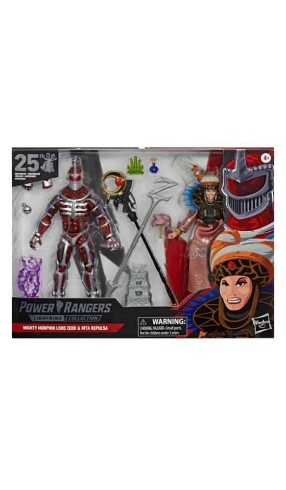 Mighty Morphin Power Rangers Lighting Collection - Lord Zedd & Rita Repulsa 2 Pack - Hasbro (Power Rangers Lightning Collection) action figure collectible [Barcode 5010993730377] - Main Image 3