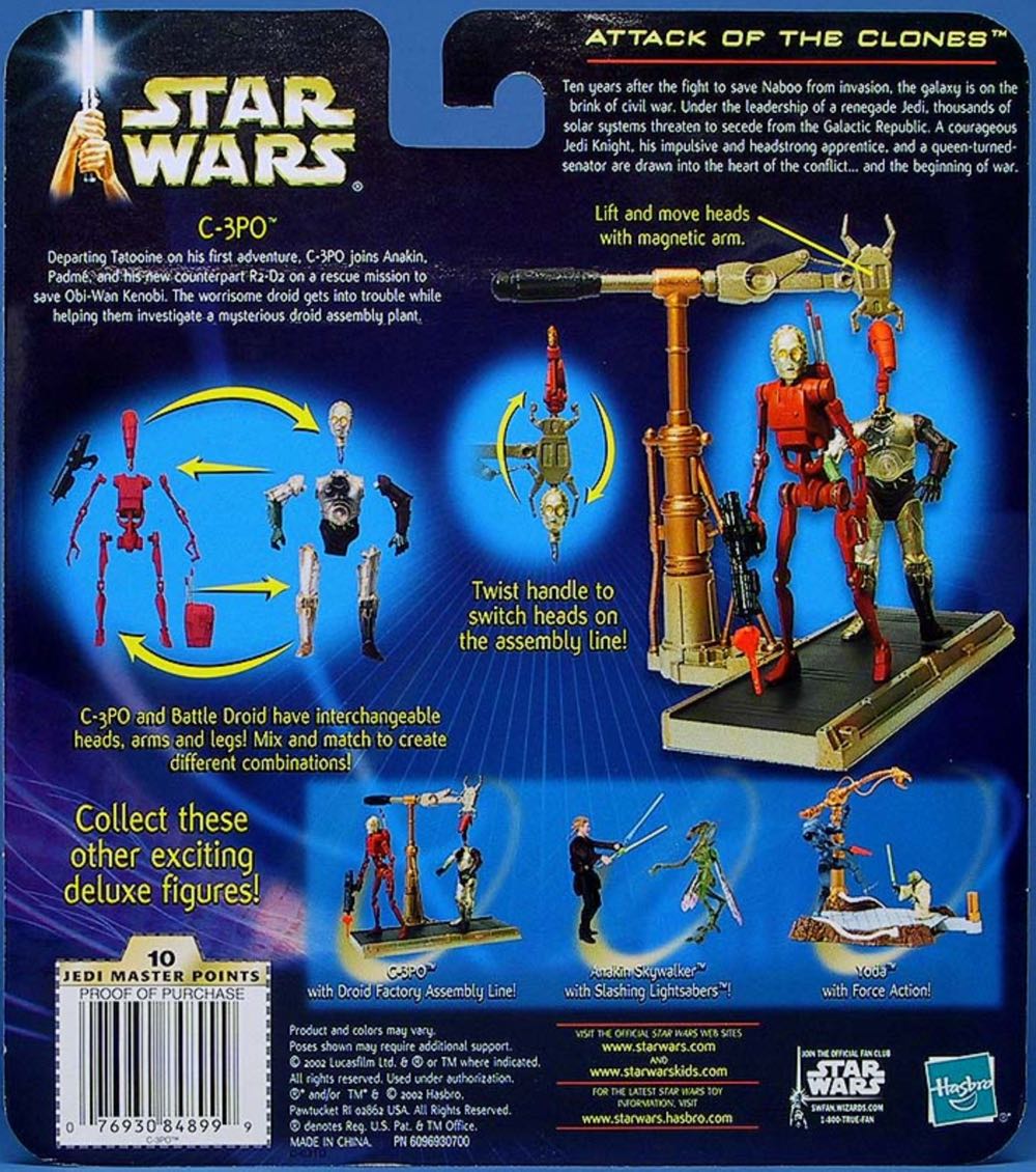 C-3PO w/ Droid Factory Assembly Line! - Hasbro ( SWS ) (Star Wars: Saga Legends: 3”) action figure collectible [Barcode 076930848999] - Main Image 2