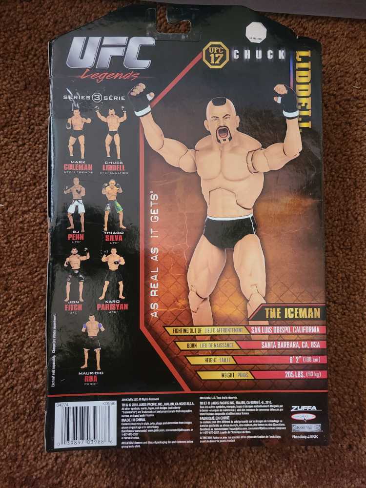 Jakks Pacific UFC Collection Chuck Liddell Series 3 - Jakks Pacific (UFC Collection) action figure collectible [Barcode 039897039886] - Main Image 2