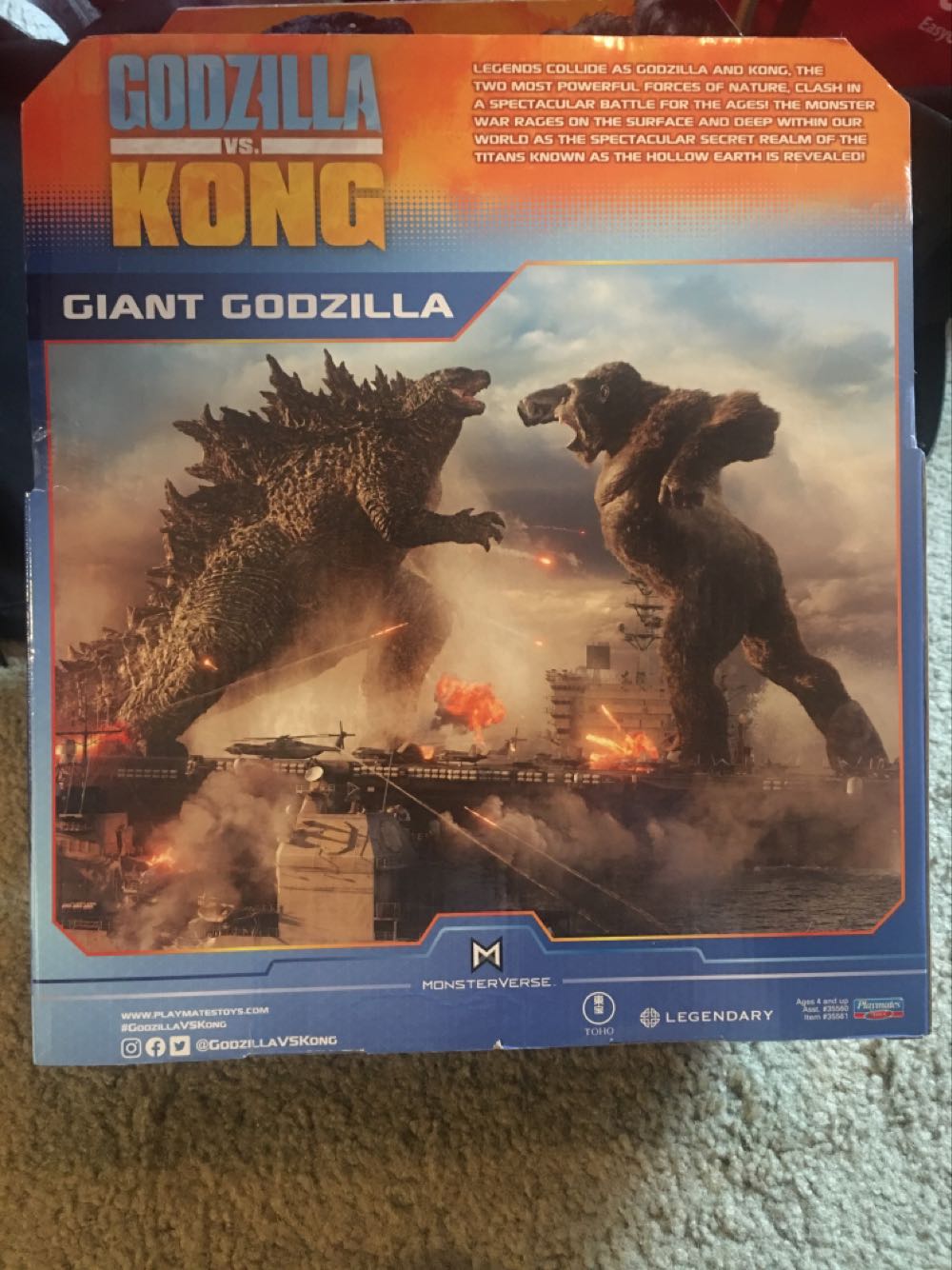 Godzilla Vs Kong : Giant Godzilla - Playmates Toys (Godzilla) action figure collectible [Barcode 043377355618] - Main Image 3