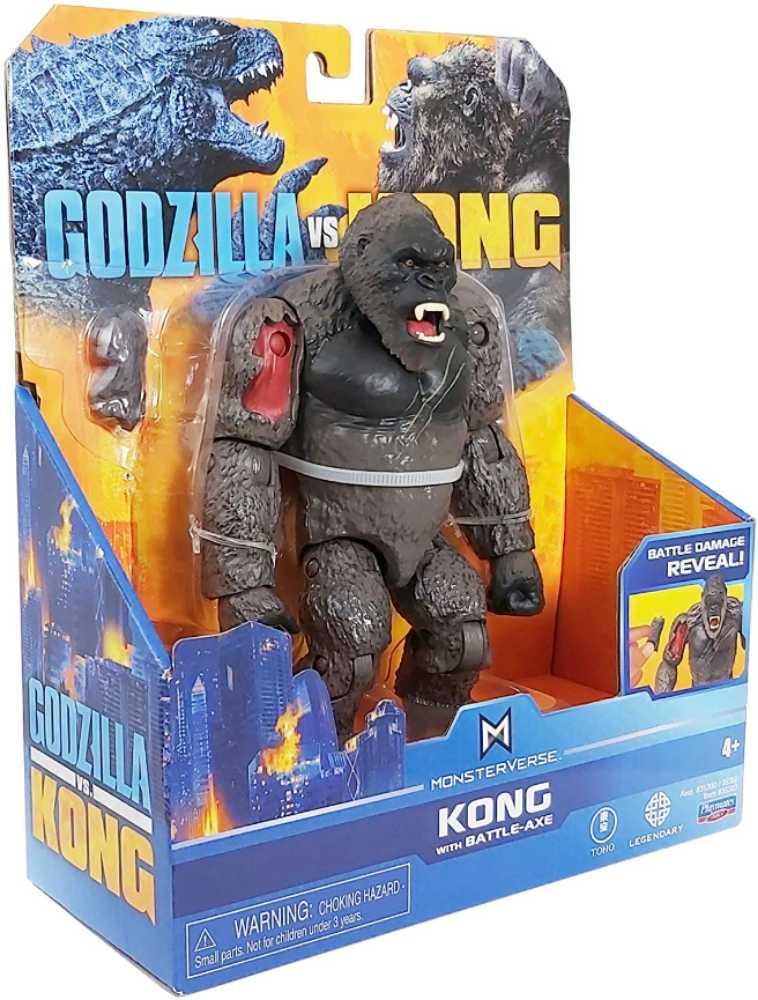 Godzilla Vs Kong : Kong With Battle-Axe - Playmates (Godzilla) action figure collectible [Barcode 043377353034] - Main Image 4