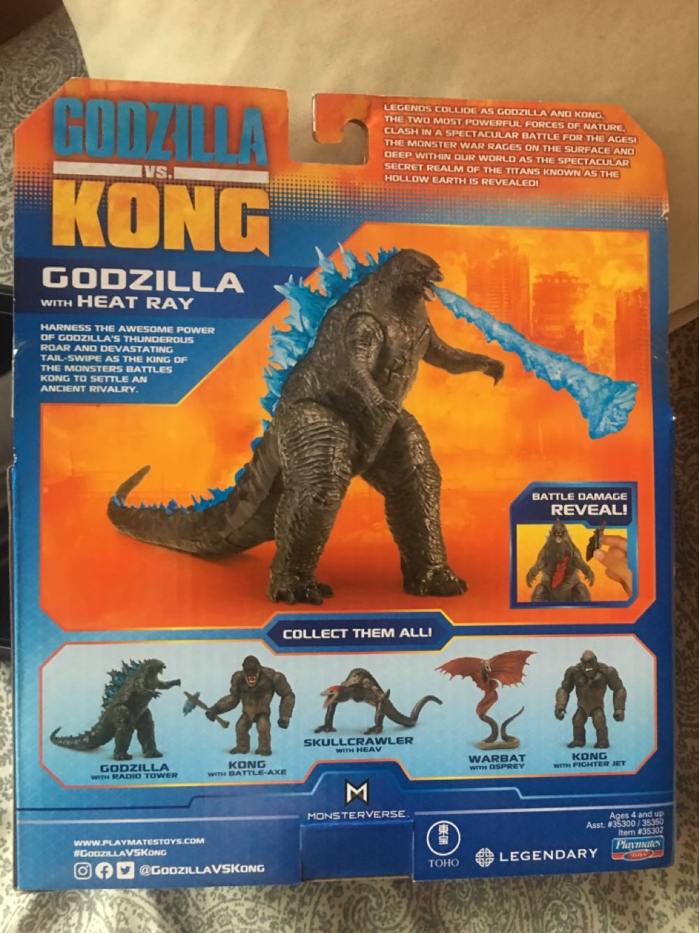 GODZILLA  VS  KING KONG - Playmates action figure collectible [Barcode 043377353027] - Main Image 3