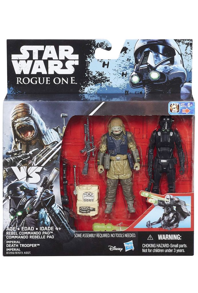 Rebel Commando PAO VS Imperial Death Trooper - Hasbro (Star Wars - Rogue One) action figure collectible - Main Image 2