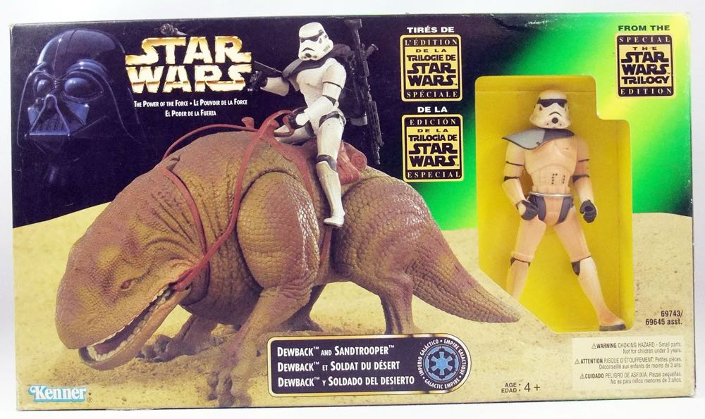 Creatures Sandtrooper And Dewback - Kenner (1995-2000 The Power of the Force) action figure collectible - Main Image 3