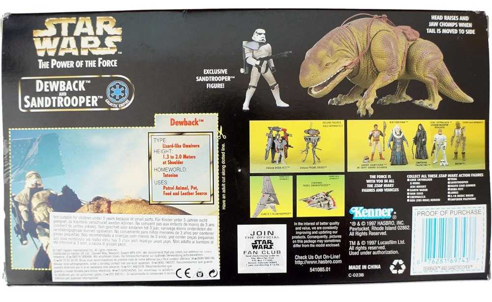 Creatures Sandtrooper And Dewback - Kenner (1995-2000 The Power of the Force) action figure collectible - Main Image 4