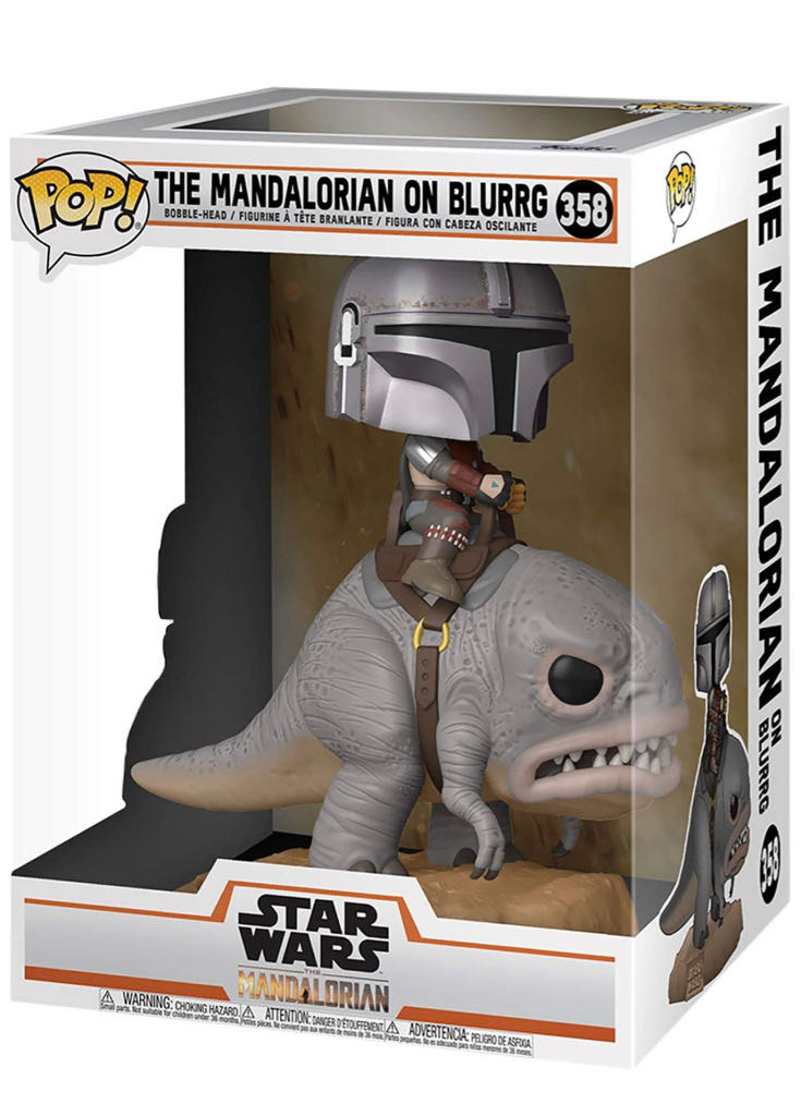 Funko Pop: The Mandalorian on Blurrg (#358) - Funko Pop! (Star Wars - The Mandalorian) action figure collectible [Barcode 0889698455473] - Main Image 2