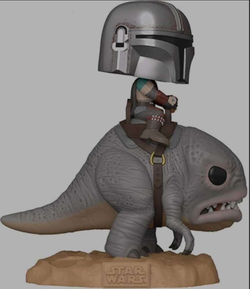 Funko Pop: The Mandalorian on Blurrg (#358) - Funko Pop! (Star Wars - The Mandalorian) action figure collectible [Barcode 0889698455473] - Main Image 3