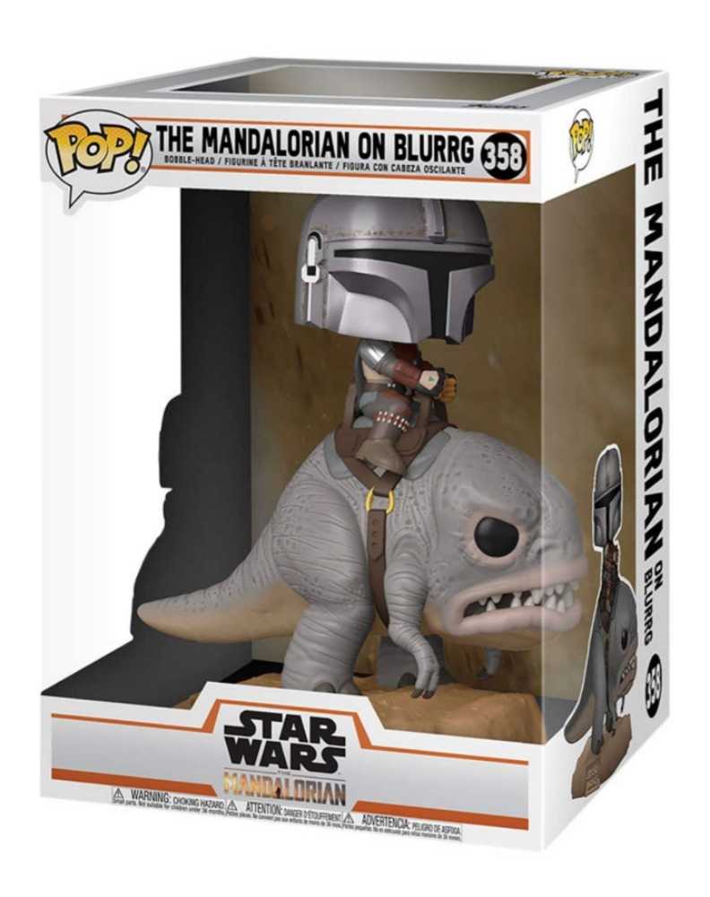 Funko Pop: The Mandalorian on Blurrg (#358) - Funko Pop! (Star Wars - The Mandalorian) action figure collectible [Barcode 0889698455473] - Main Image 4