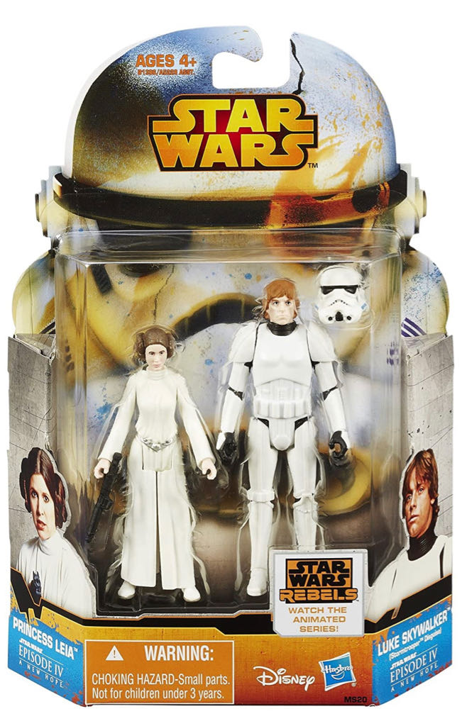 Princess Leia & Luke Skywalker (Stormtrooper Disguise) - Hasbro (Episode IV: A New Hope) action figure collectible - Main Image 2