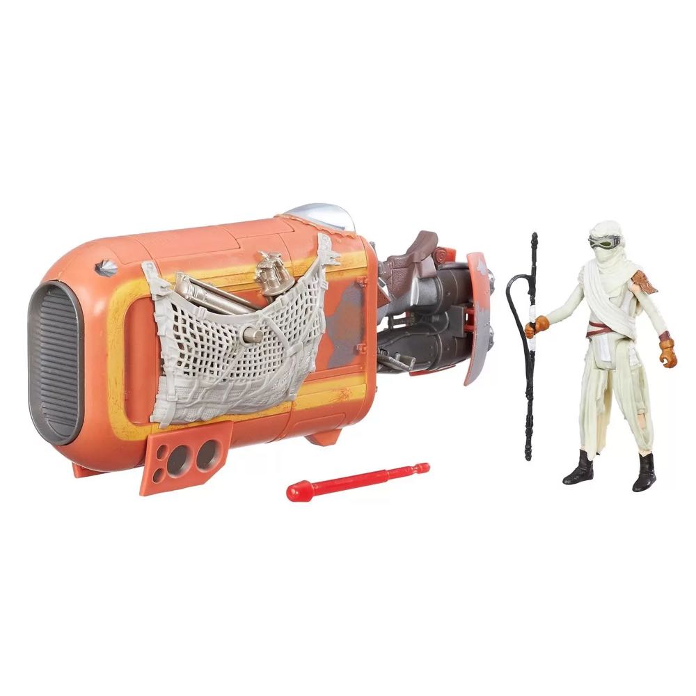 Rey’s Speeder Bike (Jakku) With Desert Rey - Hasbro (Episode VII: The Force Awakens) action figure collectible - Main Image 4