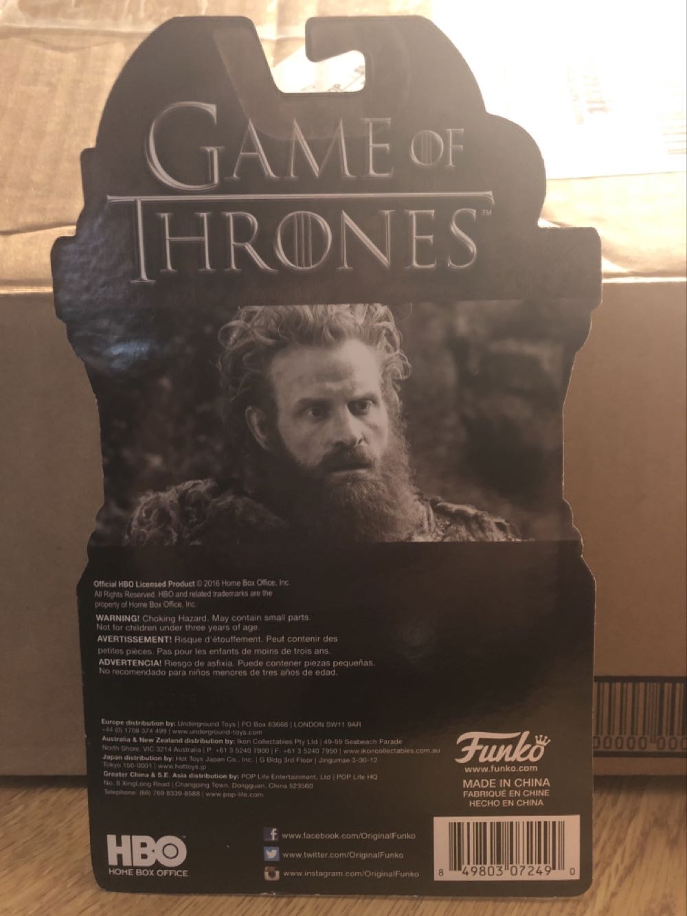 Tormund Giantsbane - Funko (Game Of Thrones) action figure collectible [Barcode 849803072490] - Main Image 2
