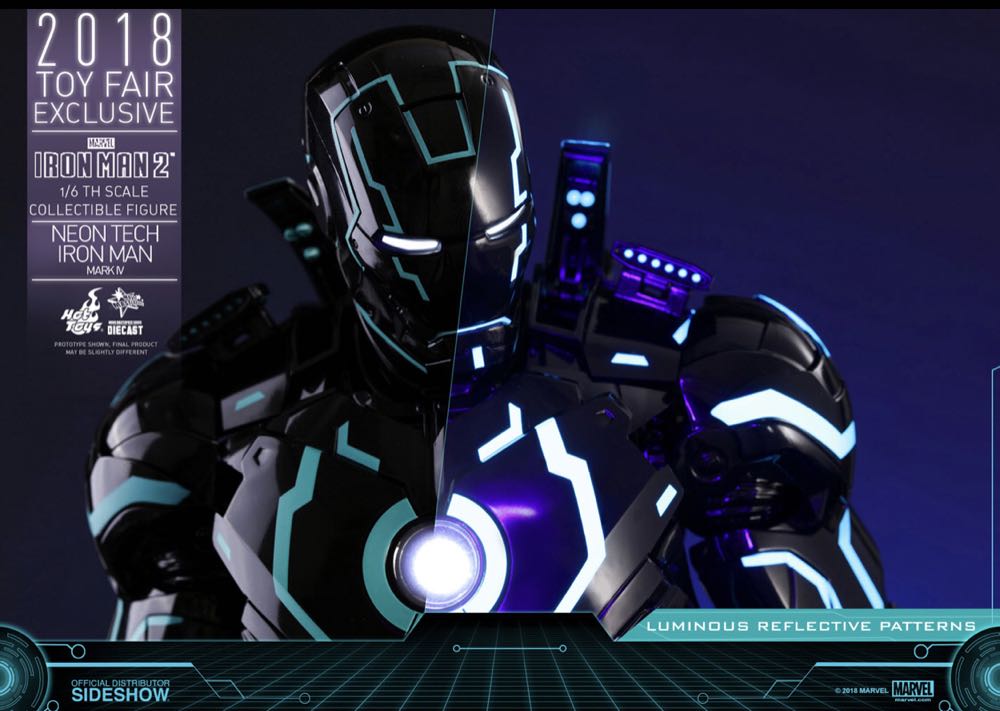 Neon Tech Iron Man Mark IV - Hot Toys (Movie Masterpiece Series) action figure collectible [Barcode 4897011186283] - Main Image 2