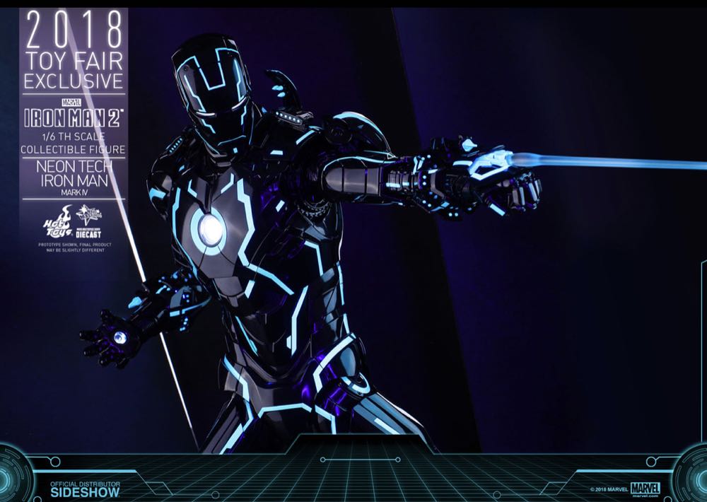 Neon Tech Iron Man Mark IV - Hot Toys (Movie Masterpiece Series) action figure collectible [Barcode 4897011186283] - Main Image 3