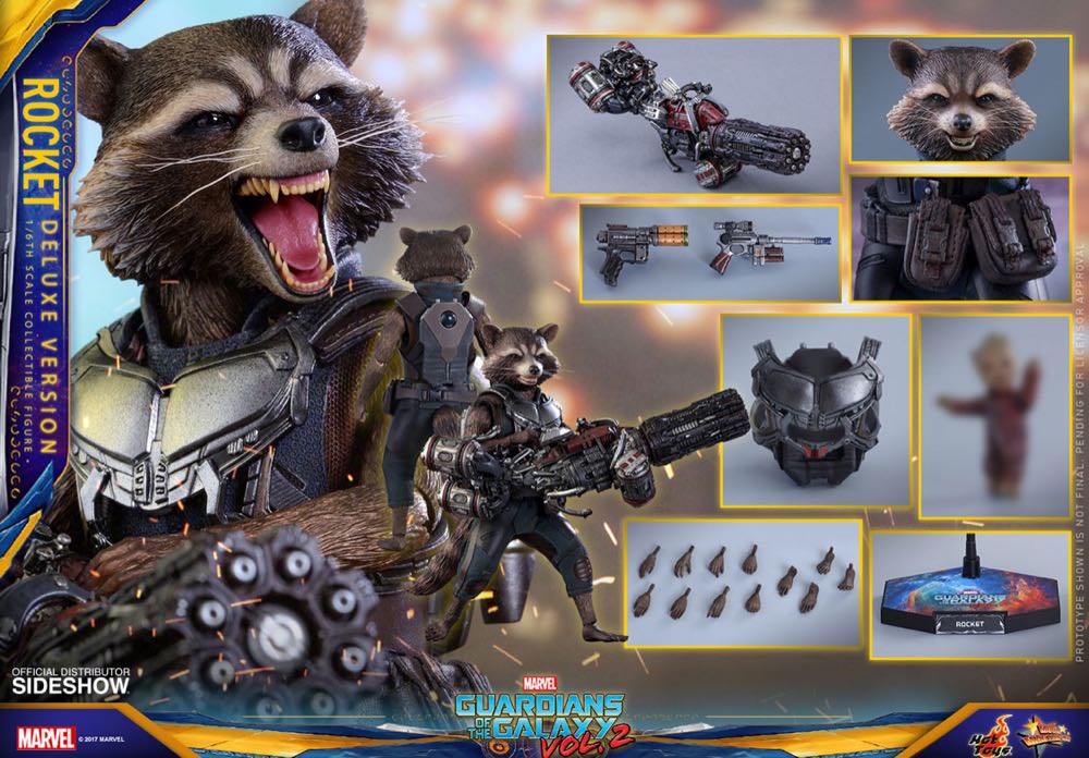 Hot Toys Marvel Guardians Of The Galaxy 2 Rocket Deluxe Version  - Hot Toys (Guardians Of The Galaxy 2) action figure collectible [Barcode 4897011182742] - Main Image 4