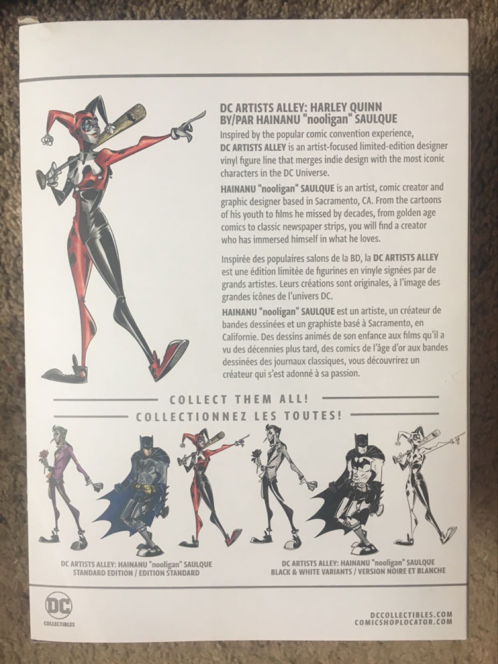 Batman - DC Artist Alley - Harley Quinn - Hainanu “nooligan” Saulque - DC Collectibles action figure collectible [Barcode 761941350578] - Main Image 2