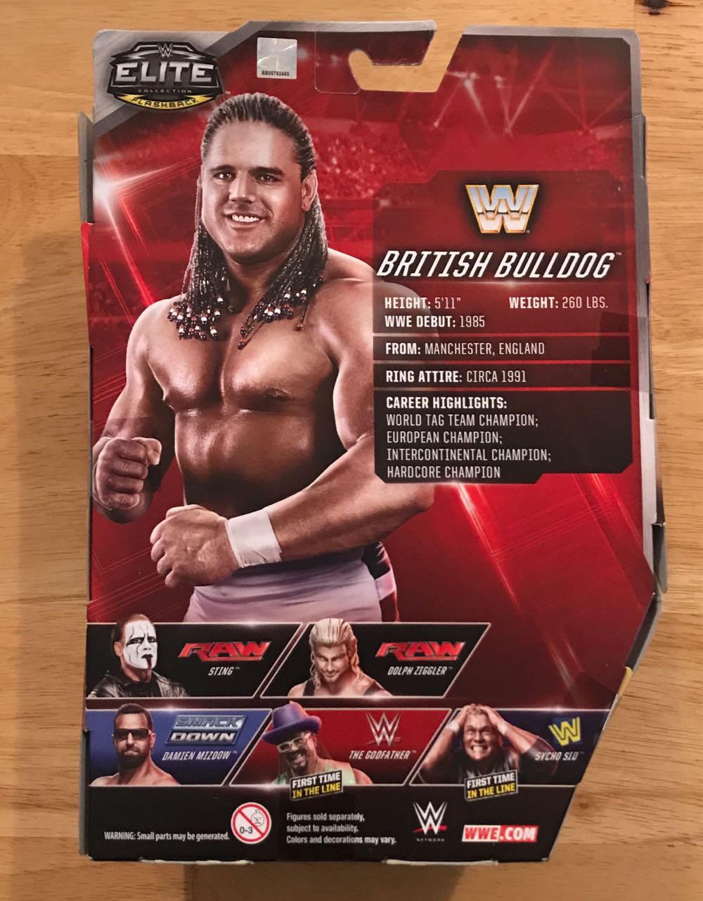 British Bulldog - Mattel (WWE Mattel Elite) action figure collectible [Barcode 887961198164] - Main Image 2