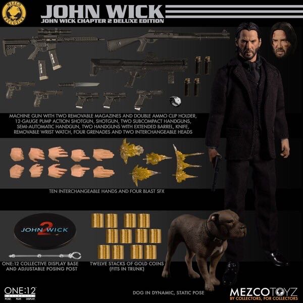 Mezco One:12 (Film) - John Wick - Mezco Toyz - One:12 Collective (John Wick Chapter 2) action figure collectible [Barcode 696198772203] - Main Image 4