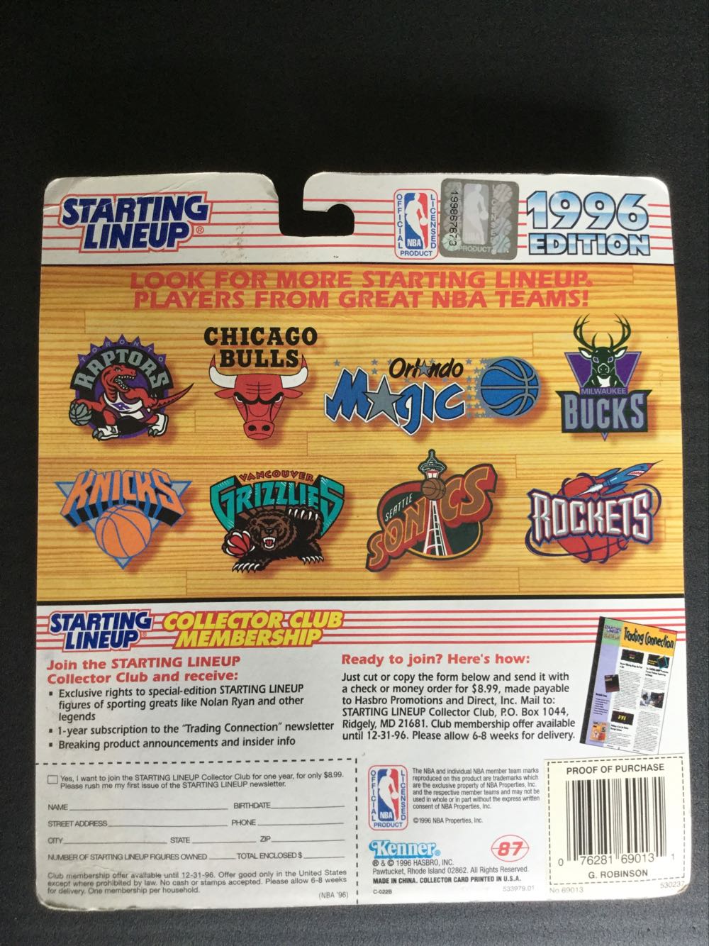 Starting Lineup Glenn Robinson - STARTING LINEUP action figure collectible [Barcode 076281690131] - Main Image 2