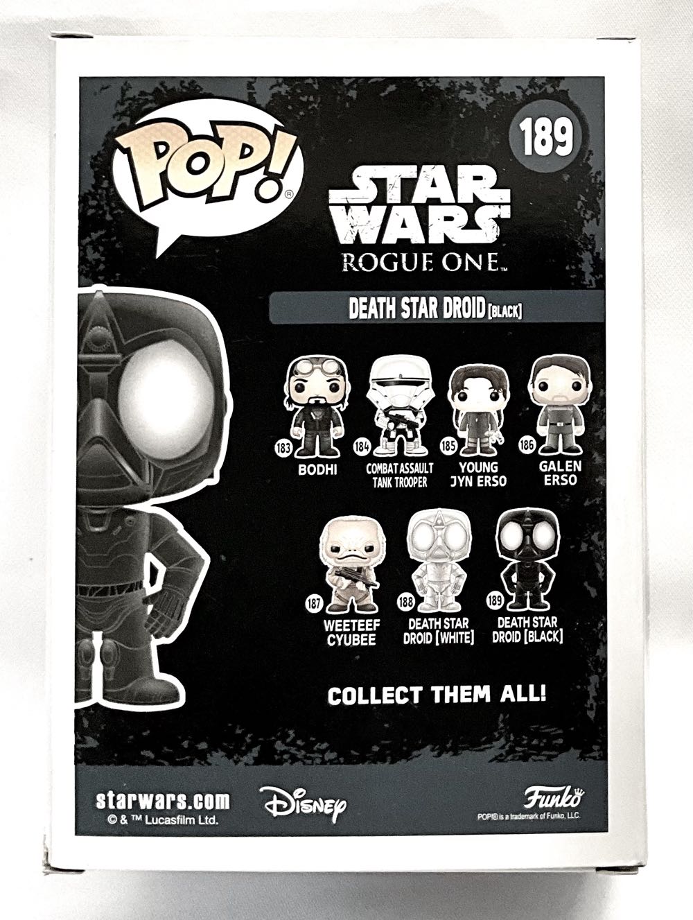 #189 Death Star Droid (Black) - Funko Pop! (Funko Pop!) action figure collectible [Barcode 889698148771] - Main Image 2