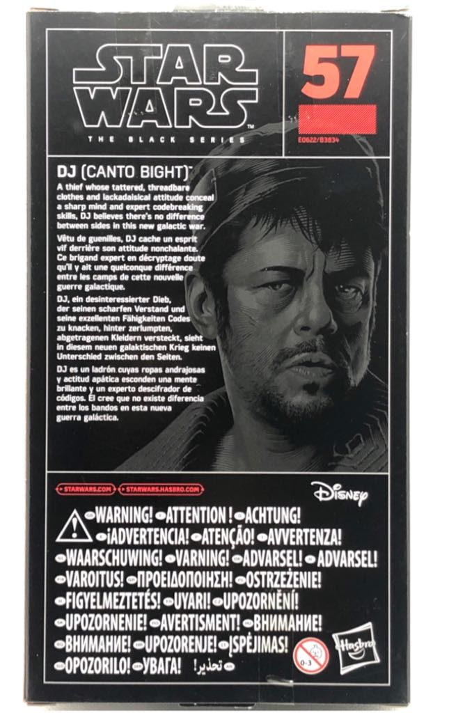 Black Series. Red Line. #57 DJ (Canto Bight) - Hasbro (Star Wars Black 6”) (Starwars Black 6 inch) action figure collectible [Barcode 5010993447688] - Main Image 2
