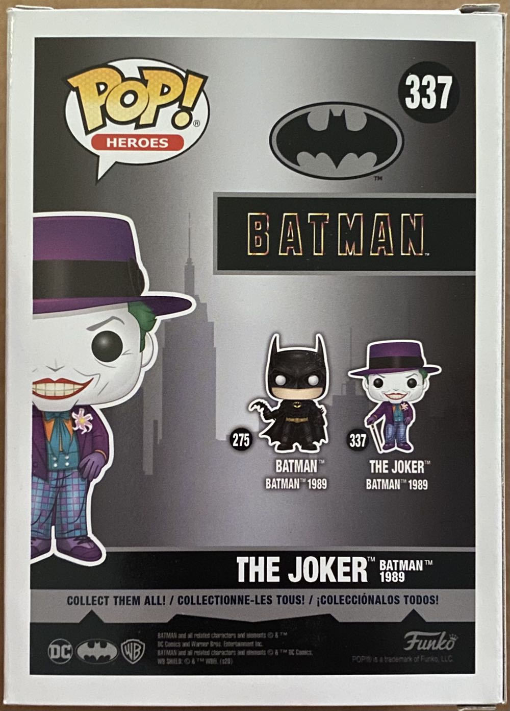 POP! Batman 1989: The Joker #337 - Funko (Batman) action figure collectible [Barcode 889698477093] - Main Image 3