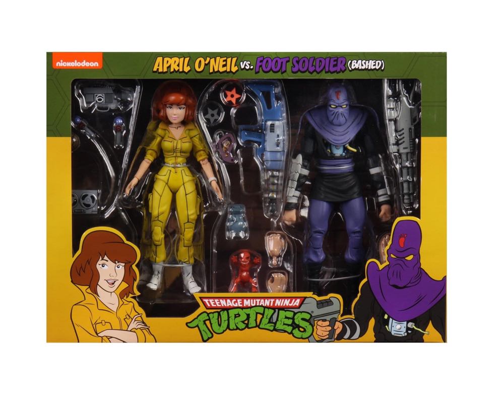 April O’Neil vs Bashed Foot Soldier 2-Pack - Neca (Teenage Mutant Ninja Turtles) action figure collectible [Barcode 634482541210] - Main Image 2