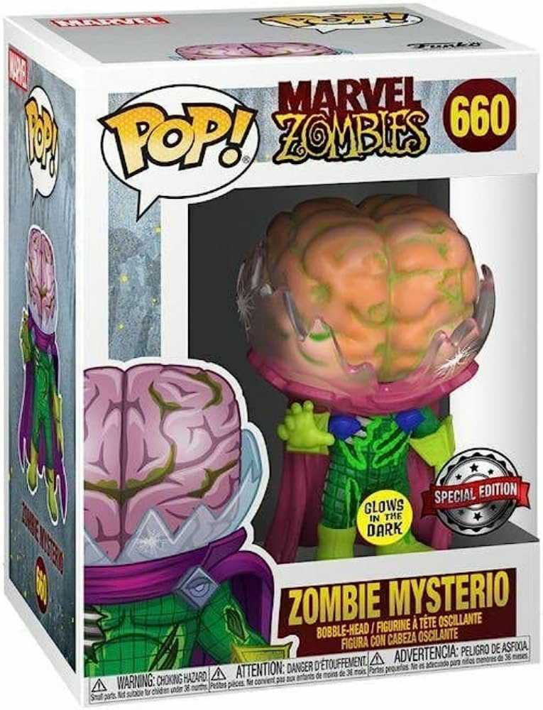 Funko Pop Marvel Zombie Mysterio (glow) - Funko Pop! Marvel Zombies (Marvel Zombies) action figure collectible [Barcode 889698503327] - Main Image 3