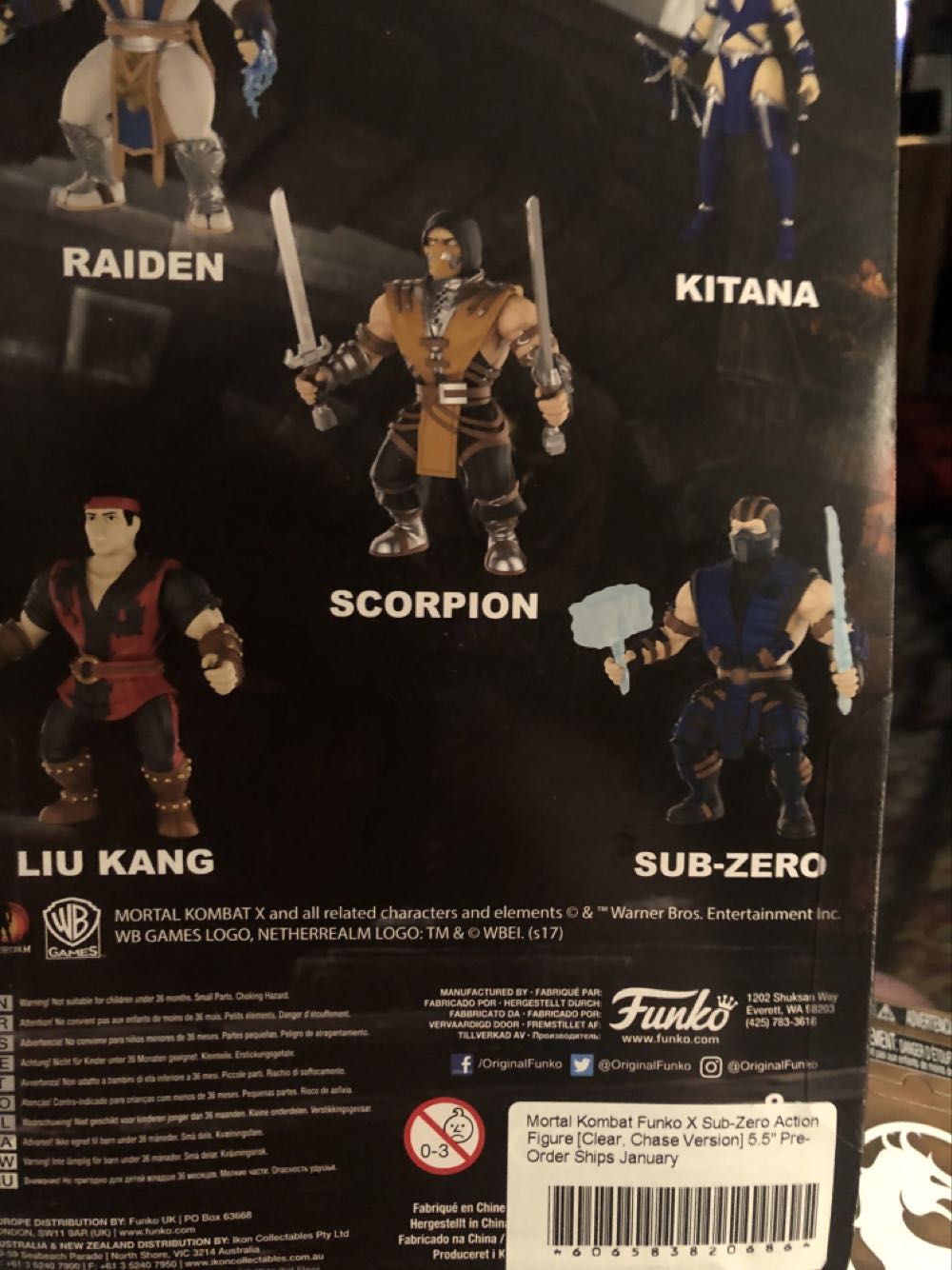 Mortal Kombat X Sub-zero Limited Edition Chase - Funko (Mortal Kombat) action figure collectible [Barcode 606583820686] - Main Image 2