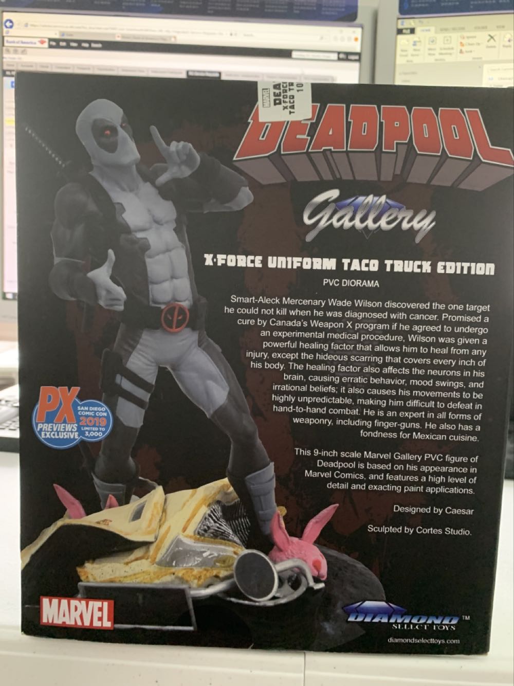 Deadpool X Force Uniform Taco Truck Edition Pex Exclusive Previews San Diego, Con 2019 Limited To 3000 Pieces  (Xforce) action figure collectible [Barcode 699788835852] - Main Image 2