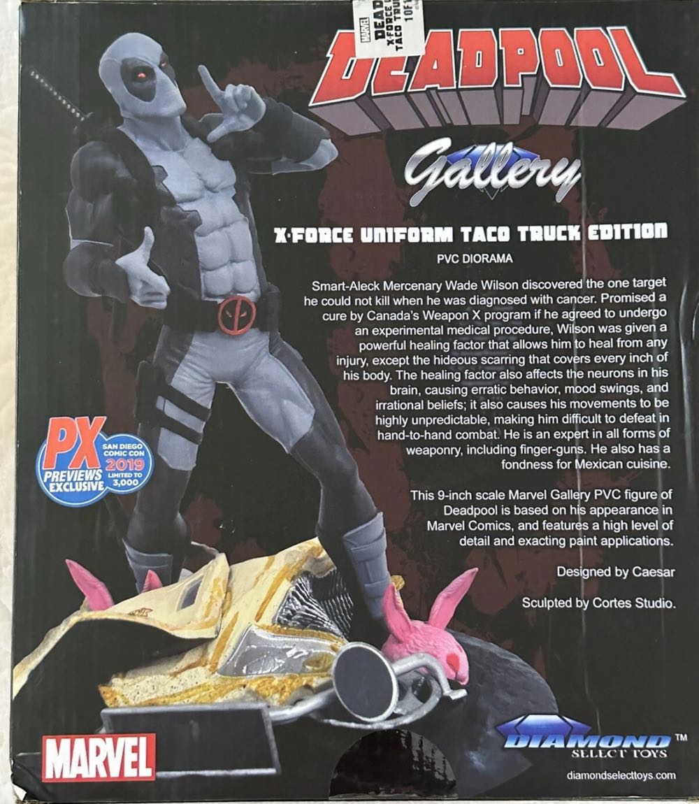 Deadpool X Force Uniform Taco Truck Edition Pex Exclusive Previews San Diego, Con 2019 Limited To 3000 Pieces  (Xforce) action figure collectible [Barcode 699788835852] - Main Image 4