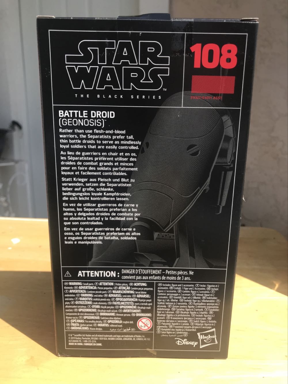 BATTLE DROID - Hasbro (Disney Star Wars) action figure collectible [Barcode 630509954018] - Main Image 3