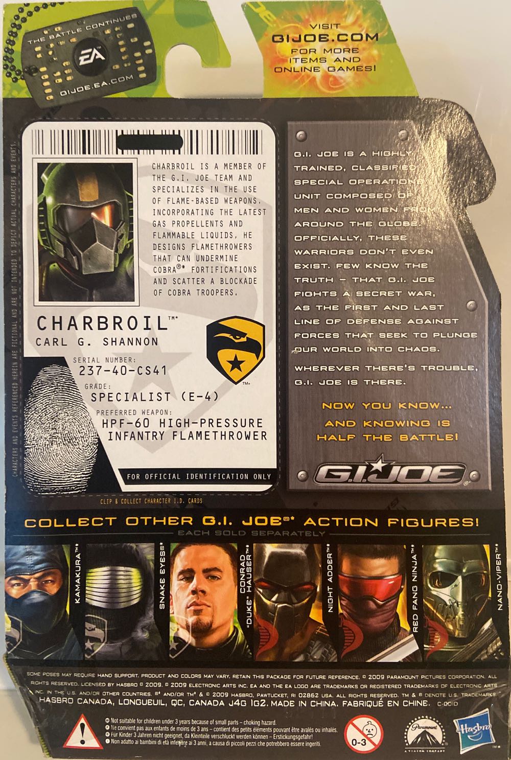 G.I. Joe- The Rise Of Cobra: Charbroil - Hasbro (G.I. Joe: Rise Of Cobra) action figure collectible [Barcode 653569446972] - Main Image 2