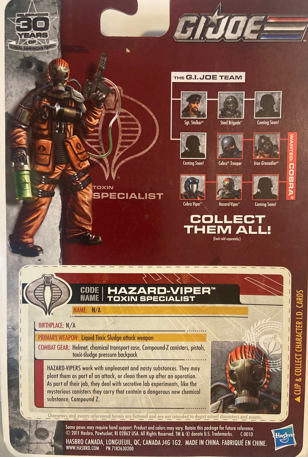 G.I. Joe 30th Anniversary: Hazard-Viper - Hasbro (G.I. Joe 30th Anniversary) action figure collectible [Barcode 653569626404] - Main Image 2