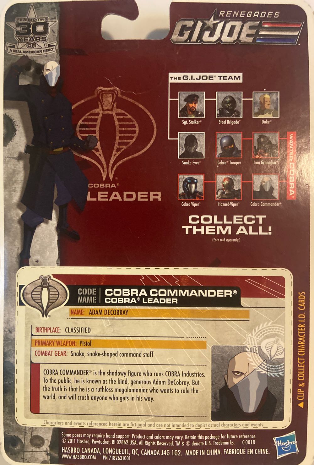 G.I. Joe- Renegades: Cobra Commander - Hasbro (G.I. Joe: Renegades) action figure collectible [Barcode 653569657217] - Main Image 2