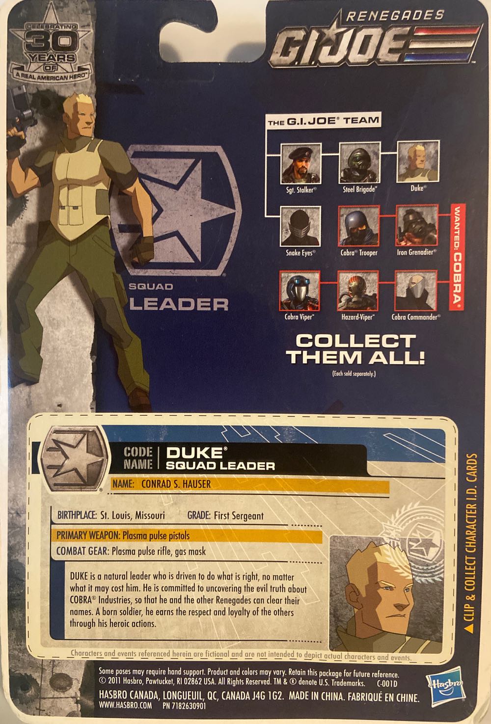 G.I. Joe - Duke (Renegades) - Hasbro (G.I. Joe - 30th Anniversary) action figure collectible [Barcode 653569657200] - Main Image 2