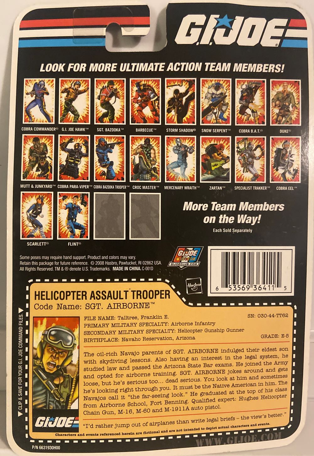 Sgt. Airborne - Hasbro (G.I. Joe 25th Anniversary) action figure collectible [Barcode 653569364115] - Main Image 2