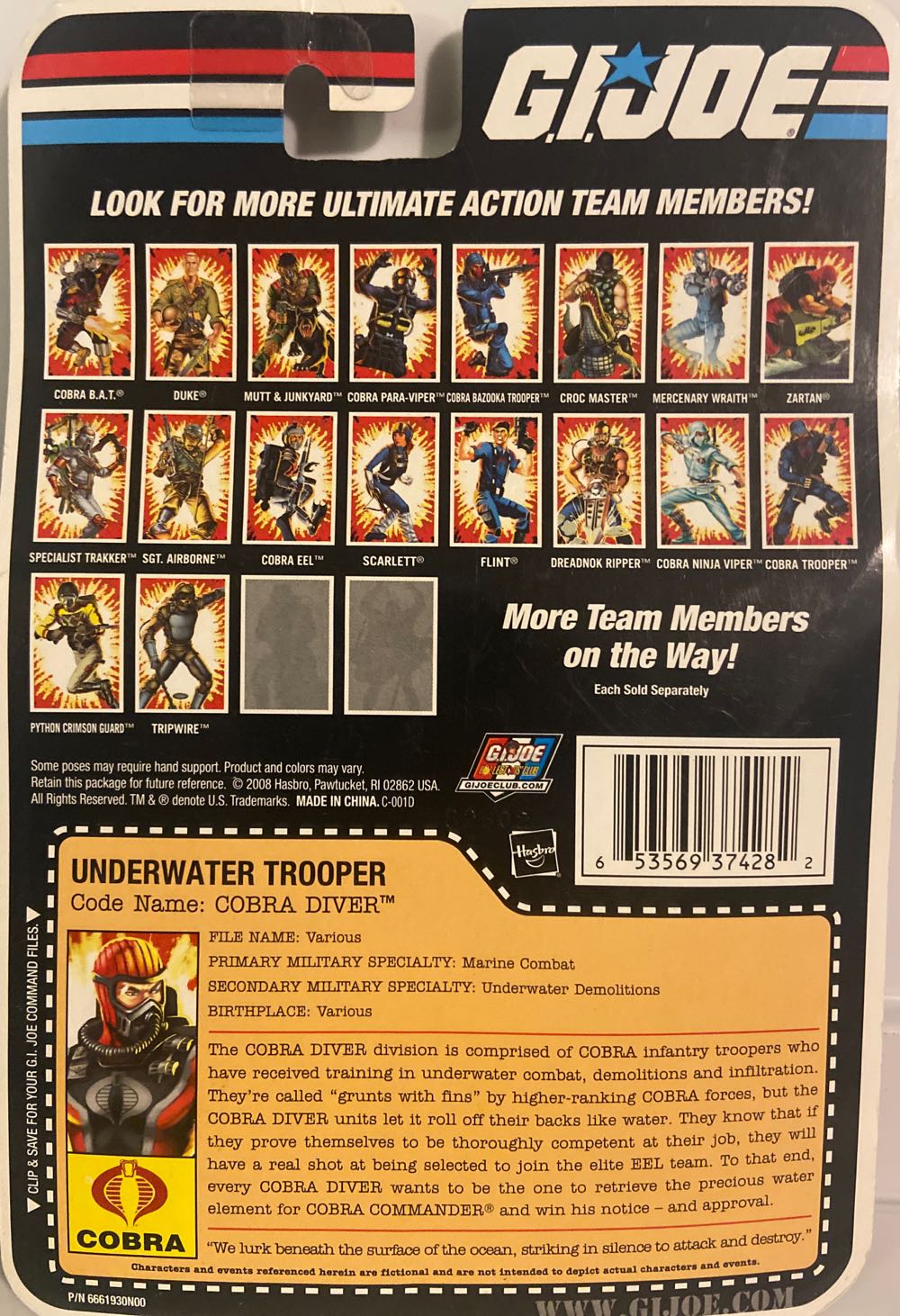 G.I. Joe 25th Anniversary: Cobra Diver - Hasbro (G.I. Joe 25th Anniversary) action figure collectible [Barcode 653569374282] - Main Image 2