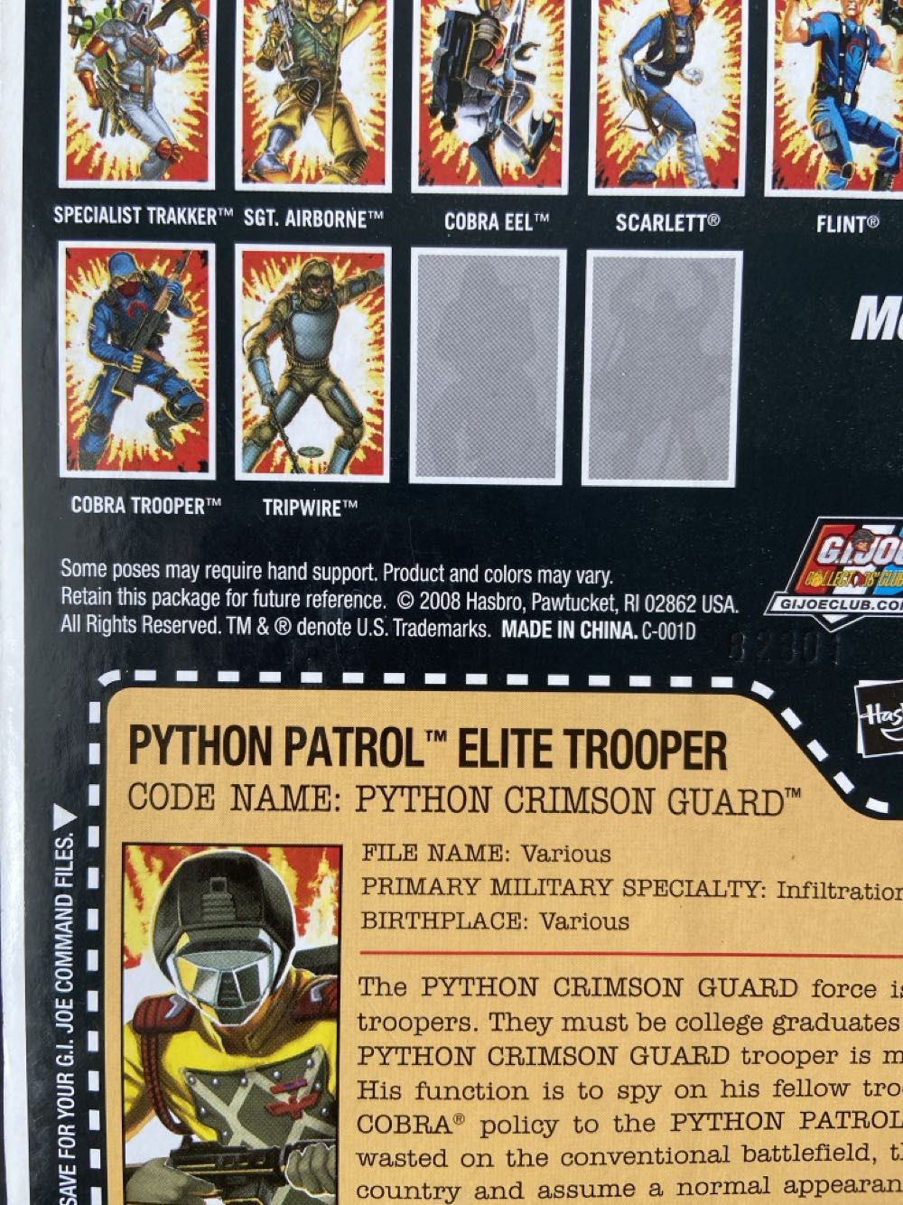 G.I. Joe: 25th Anniversary - Python Crimson Guard - Hasbro (G.I. Joe: 25th Anniversary) action figure collectible [Barcode 653569374305] - Main Image 3