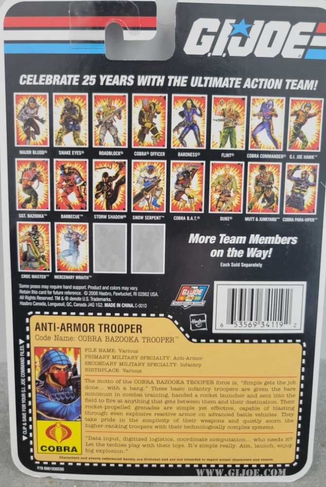 Anti-Armor Trooper - Hasbro - G.I. Joe (G.I. Joe: 25th Anniversary) action figure collectible [Barcode 653569341192] - Main Image 3