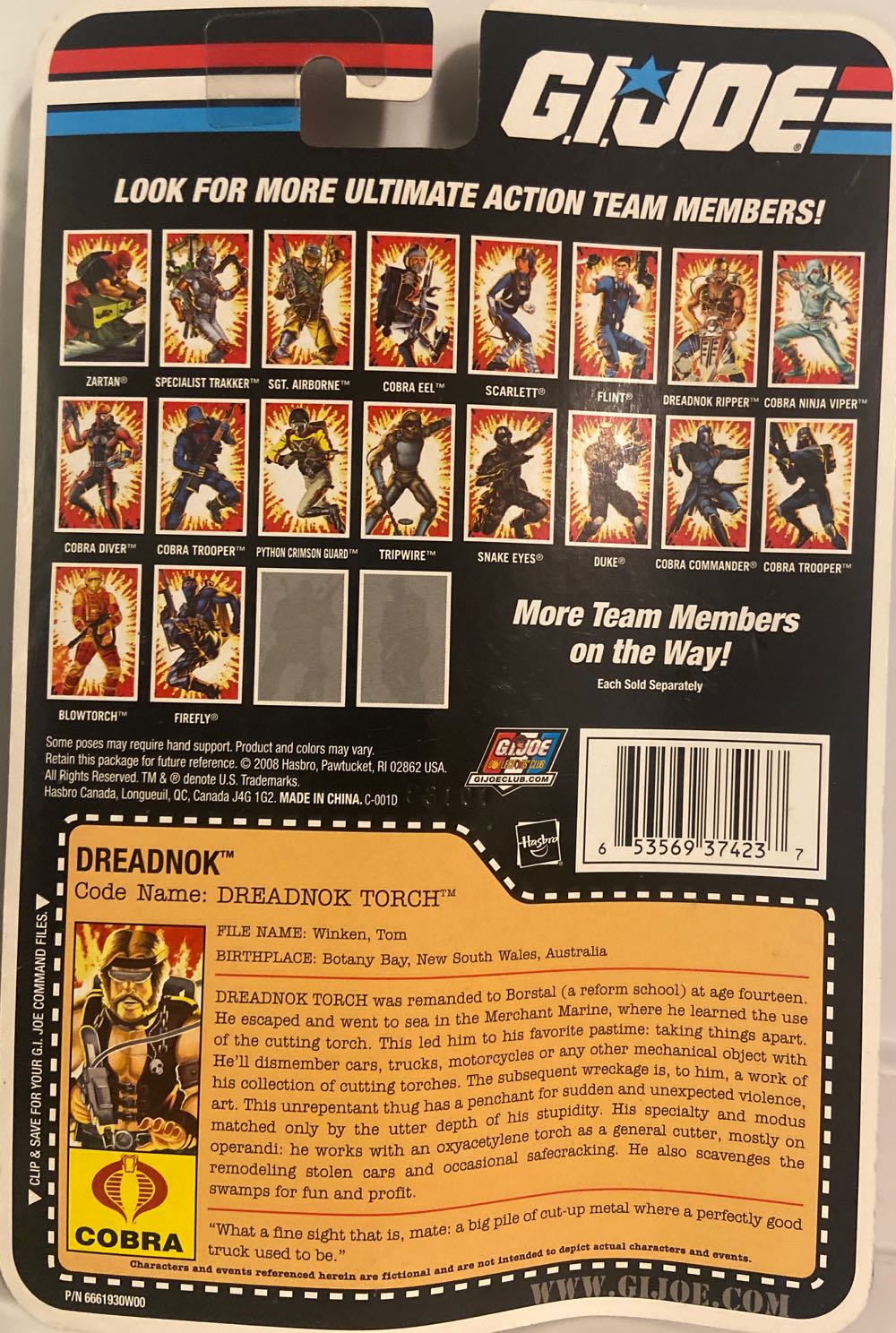 G.I. Joe - Dreadnok Torch - Hasbro (G.I. Joe) action figure collectible [Barcode 653569374237] - Main Image 2