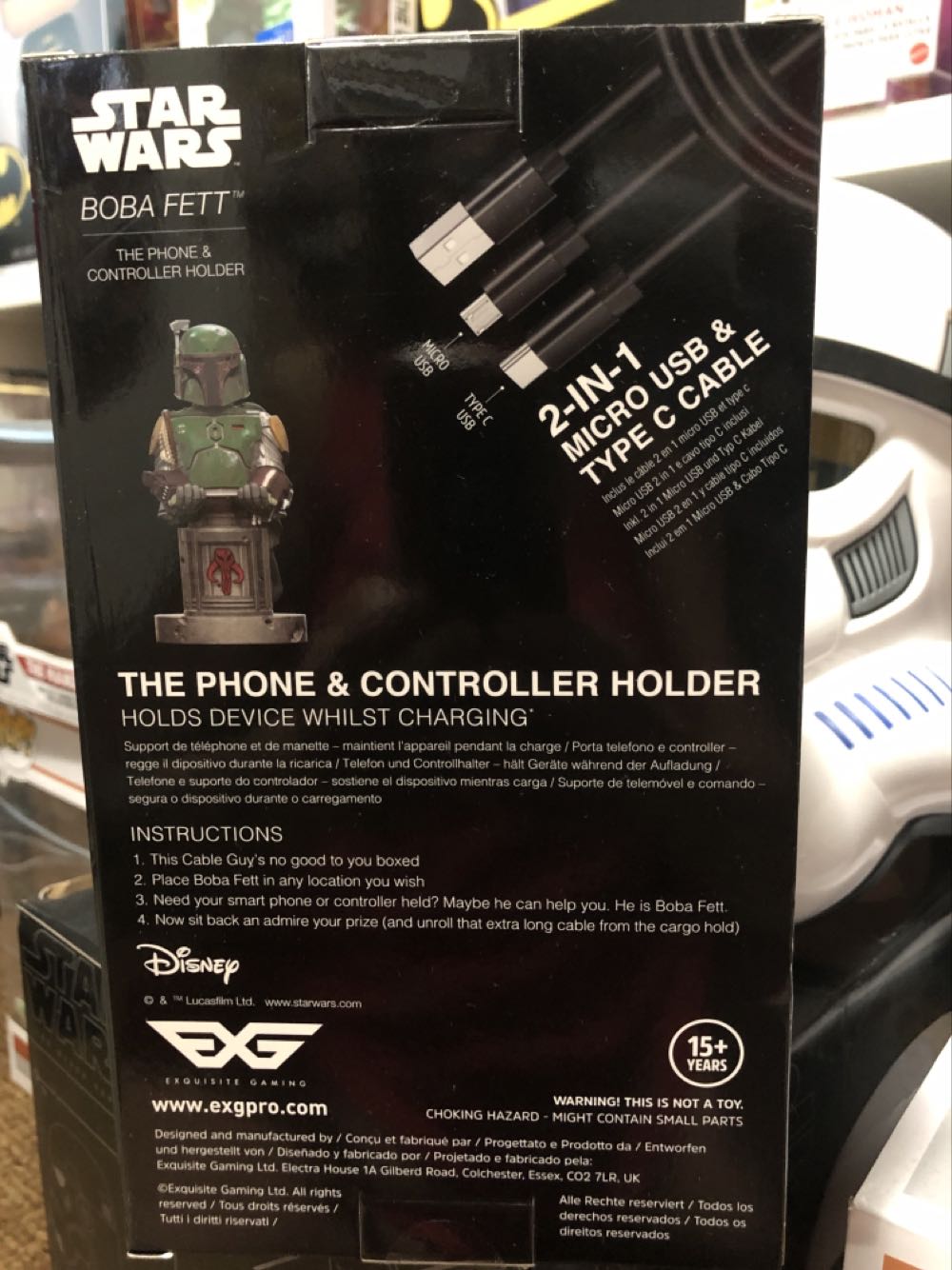 Cable Guy Boba Fett Phone & Controller Holder - Disney (Disney Star Wars) action figure collectible [Barcode 5060525893377] - Main Image 2