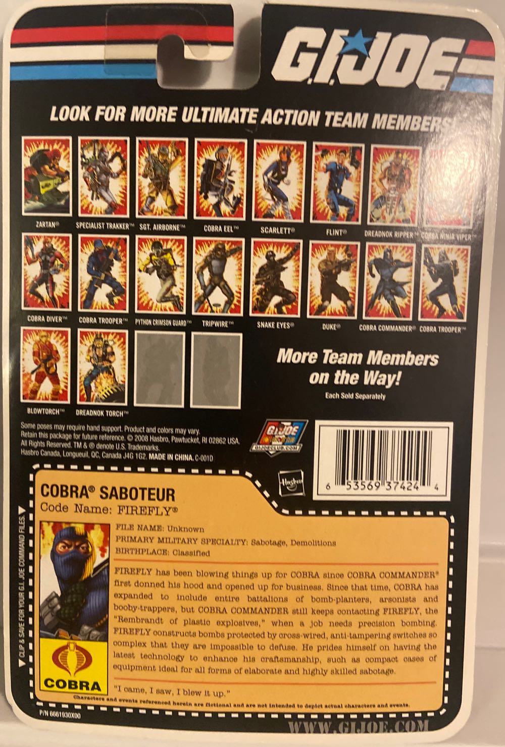 G.I. Joe 25th Anniversary: Firefly - Hasbro (G.I. Joe 25th Anniversary) action figure collectible [Barcode 653569374244] - Main Image 2