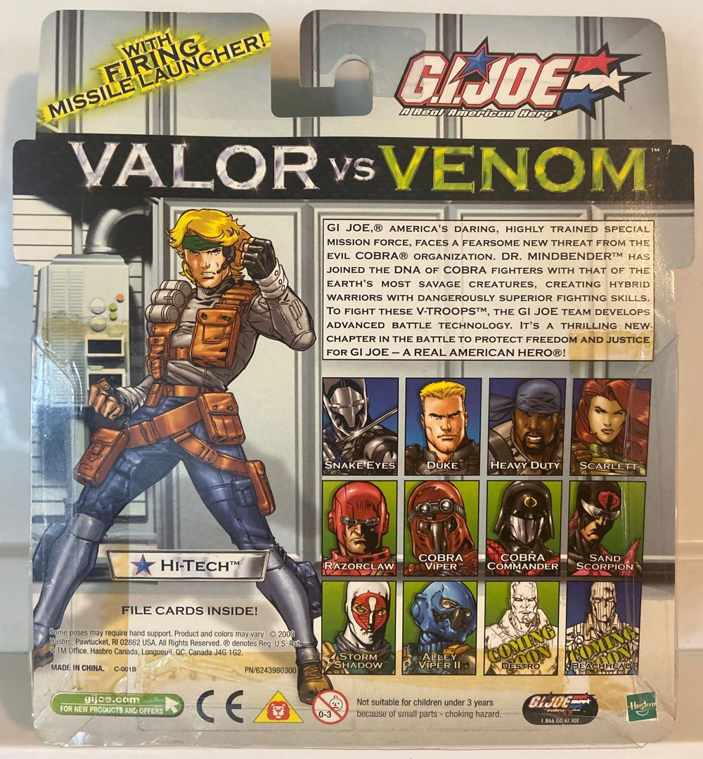GI Joe Valor Vs Venom: Hi-Tech vs Dr Mind bender - Hasbro (G. I. JOE) action figure collectible [Barcode 076930554678] - Main Image 2