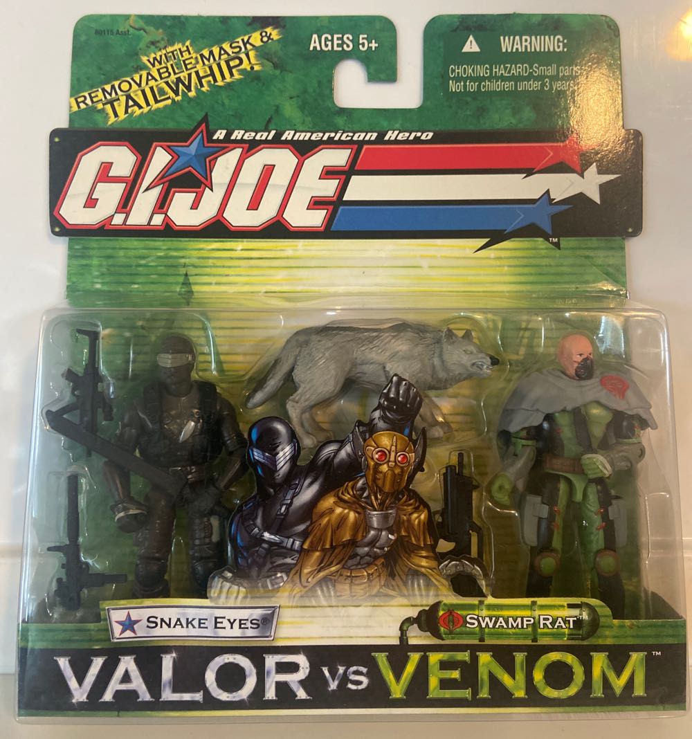 Snake-Eyes Vs Swamp Rat - Hasbro (G.I. Joe: Valor vs. Venom) action figure collectible [Barcode 653569045908] - Main Image 1