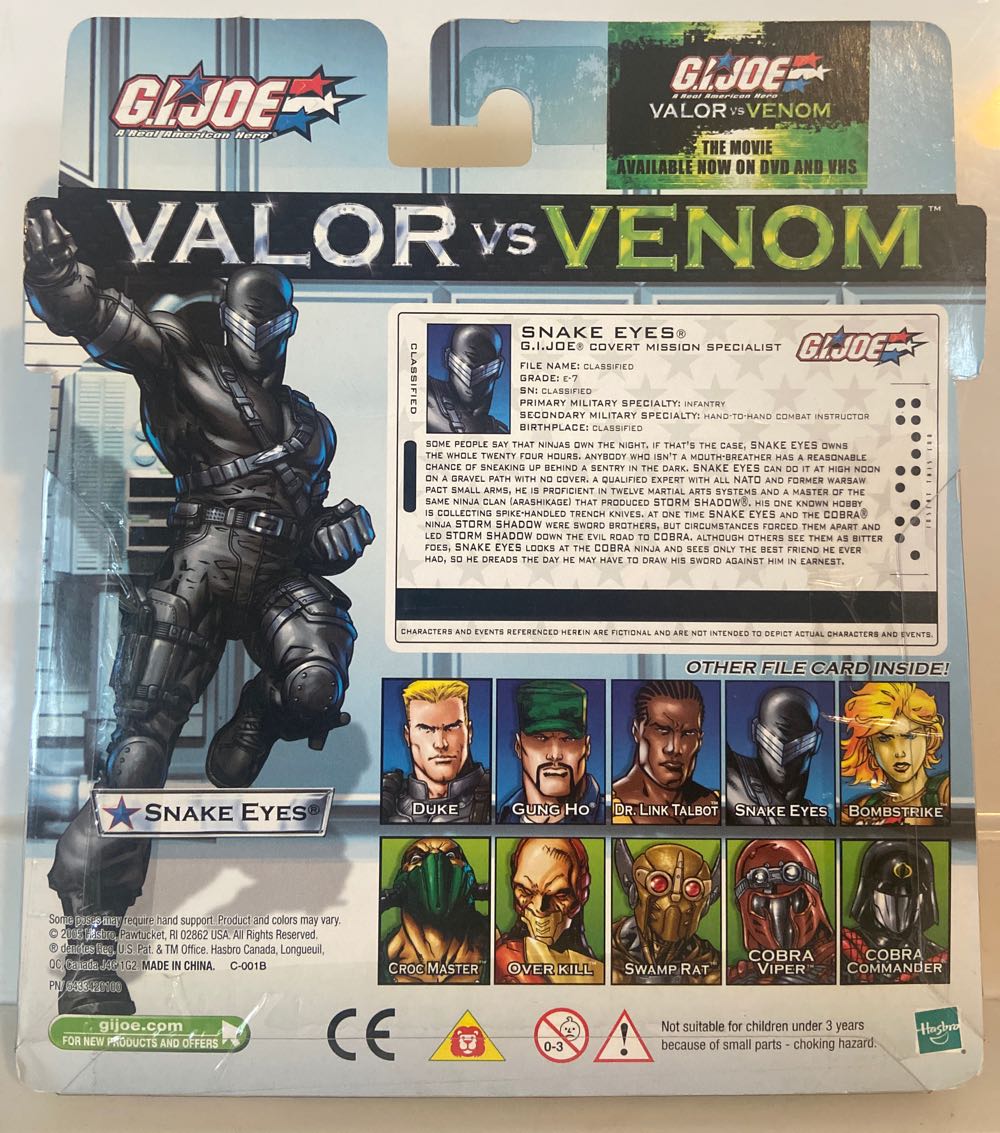 Snake-Eyes Vs Swamp Rat - Hasbro (G.I. Joe: Valor vs. Venom) action figure collectible [Barcode 653569045908] - Main Image 2