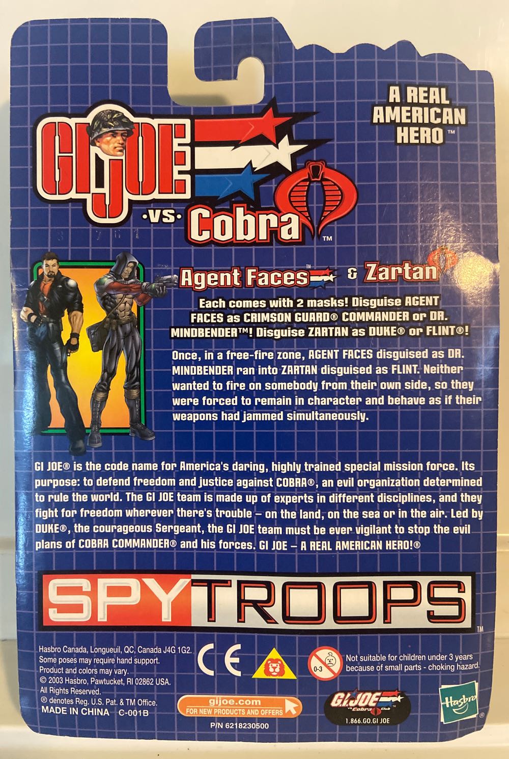G.I. Joe - Agent Faces & Zartan - Hasbro (G.I. Joe - SpyTroops) action figure collectible [Barcode 076930554555] - Main Image 2