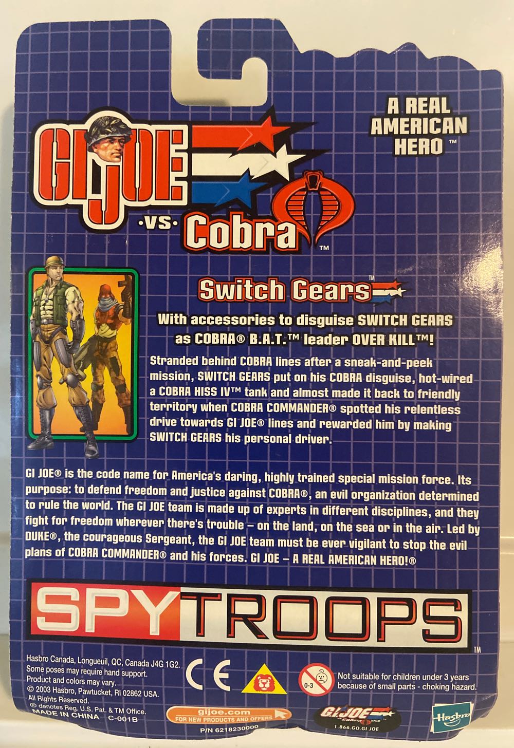 GI Joe Spy Troops Switch Gears Vs Comes Commander - Hasbro (G.I. Joe - SpyTroops) action figure collectible [Barcode 076930554418] - Main Image 2