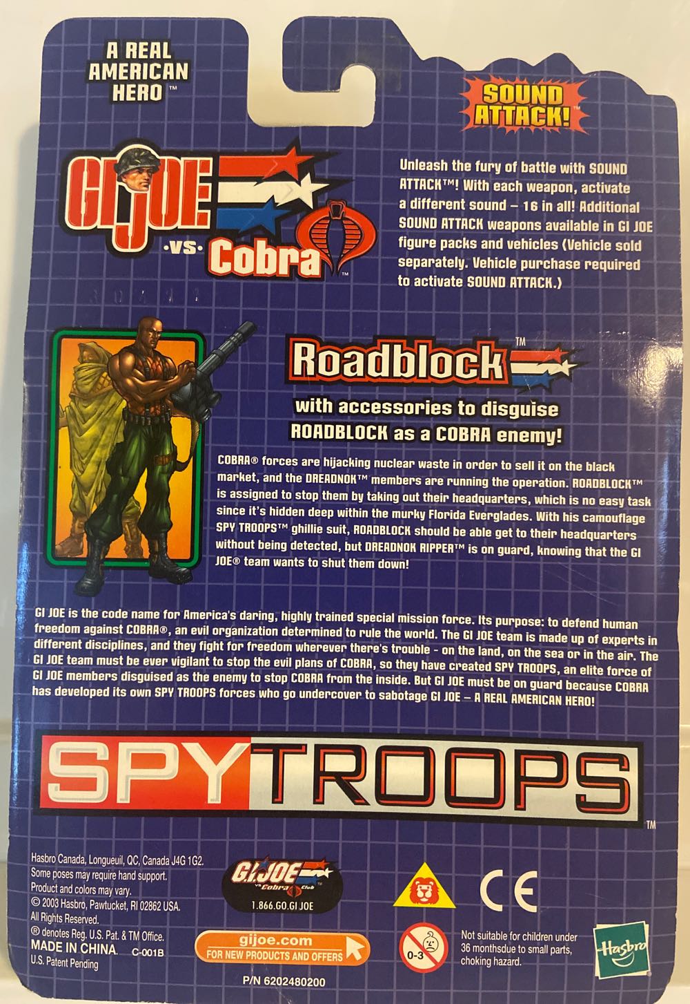 G.I. Joe Roadblock & Dreadnok Ripper - Hasbro (G.I. Joe - SpyTroops) action figure collectible [Barcode 076930574003] - Main Image 2